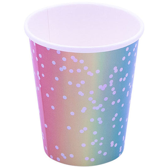 Rainbow Ombre Paper Cups - Pack 8