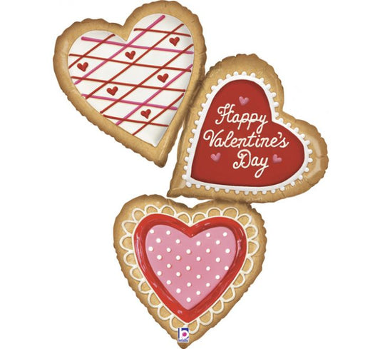 Happy Valentines Day Cookies Foil Supershape