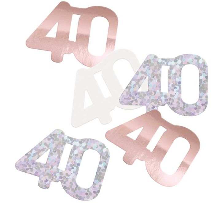 Confetti Birthday Age Rose Gold