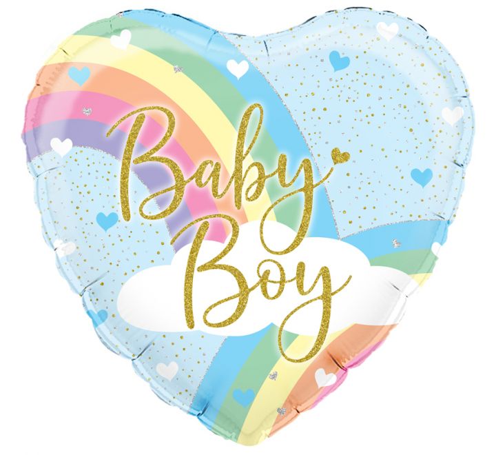 Rainbow Baby  Heart 18" foil