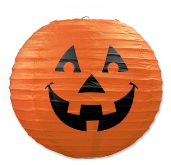 Jack-O-Lantern Paper Lanterns - Pack 3 - 9.5"