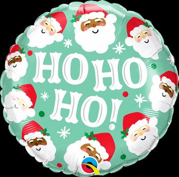 Merry Christmas Ho Ho Ho Santa Foil Balloon - 18"