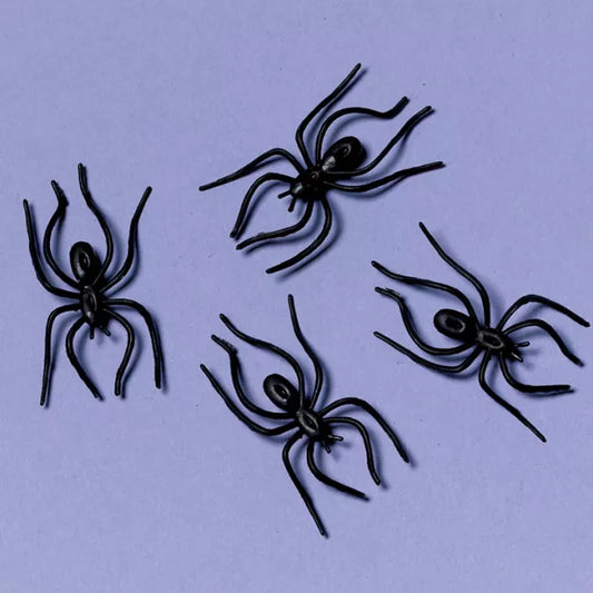 Clip on Black Spiders Pk24