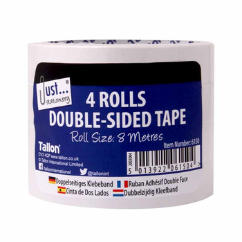 Double Sided Tape - each roll 8m - pack of 4