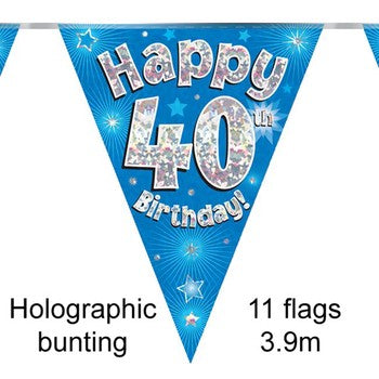 Bunting Happy Birthday Blue