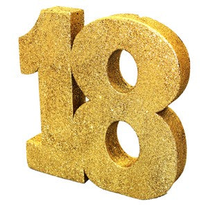 Dec Table Glitter Number