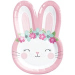 Plate Paper Birthday Bunny - Pack 8