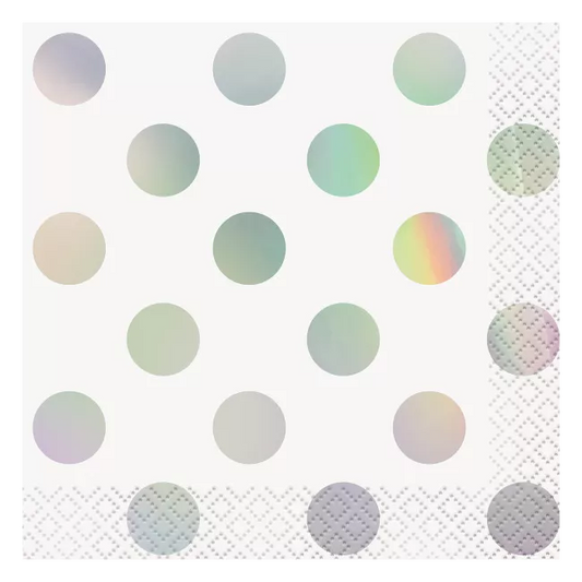 Napkins Iridescent Dot 16 Pk